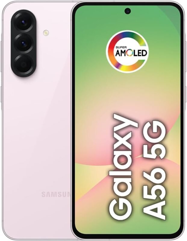 Smartphone Samsung Galaxy A56 5G 256GB, 8GB RAM, Câmera 50MP, IP67, Super AMOLED 6.7", Recursos AI, Rosa