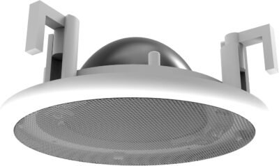 Splin Suporte Stand De Teto de Embutir para Amazon Alexa Speaker para Echo POP | Linha Pro | acabamento em Metal | Modelo Clássico (branco)