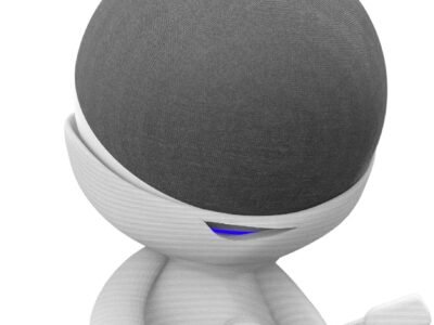 Splin Suporte Stand De Mesa para Alexa Smart Speaker Echo Dot 5 ou 4 -Amazon- Star Boy (branco)