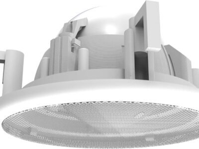 Splin Suporte Stand De Teto de Embutir para Amazon Alexa Speaker para Echo Dot 5 ou 4 e HomePod Mini | Linha Pro | acabamento em Metal | Modelo Clássico (branco)