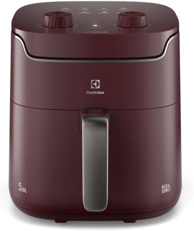 Air Fryer Electrolux p/Rita Lobo 5,6L Vermelha Escura Efficient Economia de Energia 1400W (EAF41) - 127V
