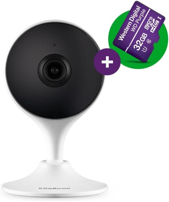 Câmera Inteligente Full HD Compatível com Alexa IM3C com MicroSD 32GB Intelbras