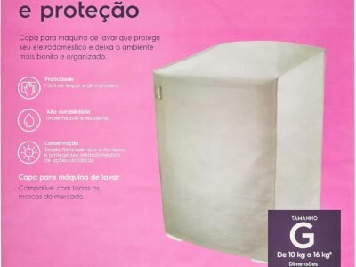 Capa Máquina de Lavar, Tamanho G, Cinza, Electrolux, 41036669