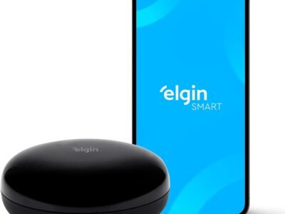 Controle Remoto Universal Wifi Smart Home Elgin Compatível com os Sistemas Amazon Alexa e Google Home Vermelho