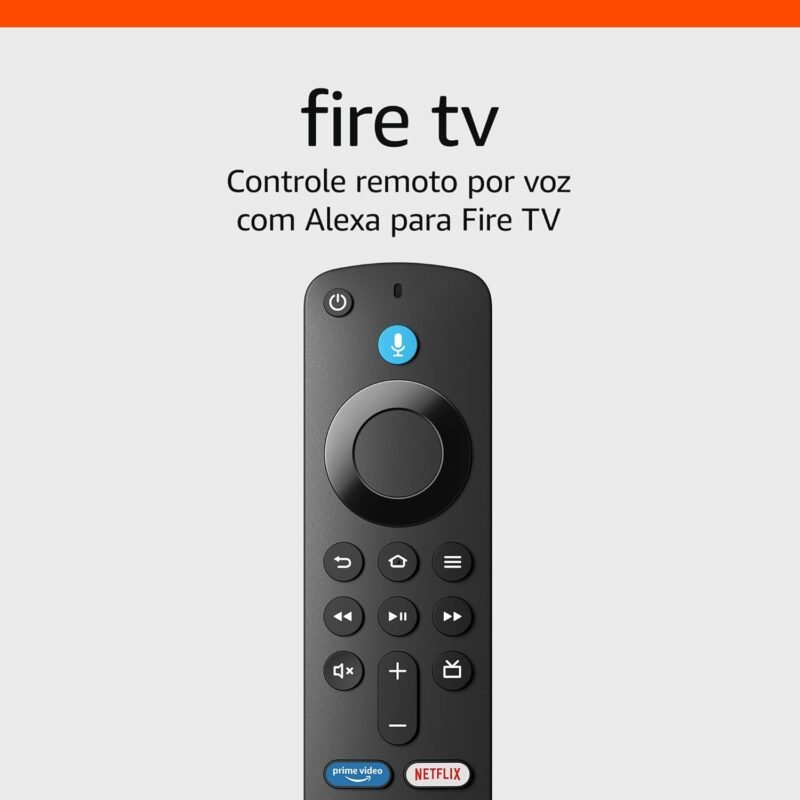 Controle remoto por voz com Alexa e com comandos de TV - requer dispositivo Fire TV compatível