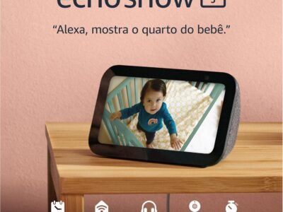 Echo Show 5 (Última geração) | Smart display com Alexa, graves 2x mais potentes e som mais nítido | Cor Preta