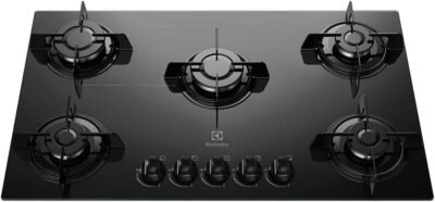Electrolux COOKTOP A GÁS KE5GP COM MESA DE VIDRO PRETA BIVOLT