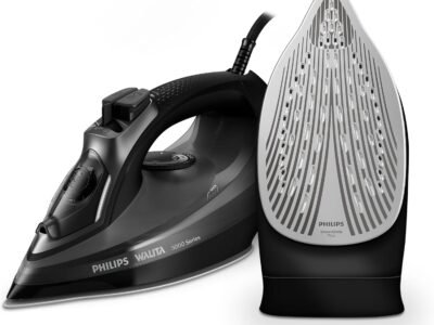 Ferro A Vapor Série 5000, Philips Walita, Preto, 1470W, Vapor constante de 25 g/min, Sistema de vapor extra de 180 g, SteamGlide Plus (DST5040/85), 110v