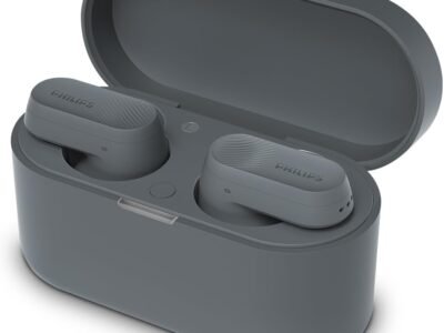 Fone de Ouvido Sem Fio TWS, PHILIPS, TAT3509GY/00, Bluetooth, Com Cancelamento de Ruído Ativo ANC, Até 24 horas de bateria, Cinza