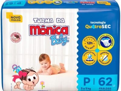 Fralda Turma da Mônica Baby Mega P 62 Unidades