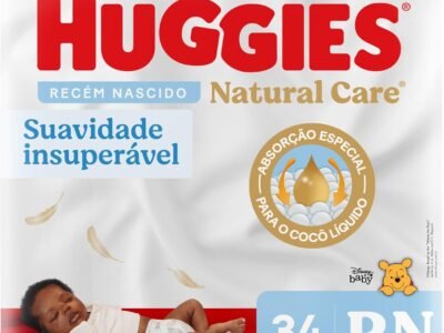 Huggies Fralda Premium Natural Care RN 34 Un (Embalagem pode variar)