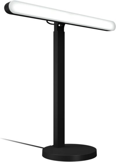 Iluminação de LED Premium Logitech G Litra Beam para Streaming e Criação de Conteúdo, com Tecnologia TrueSoft, Suporte de Mesa Ajustável, Configurações de Brilho e Cor e Conexão USB Plug and Play - Preto