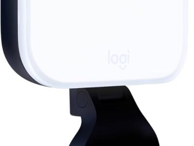 Iluminação de LED Premium Logitech Litra Glow para Streaming e Criação de Conteúdo com Tecnologia TrueSoft, Braço Ajustável e Controle por App, para PC/Mac - Preto