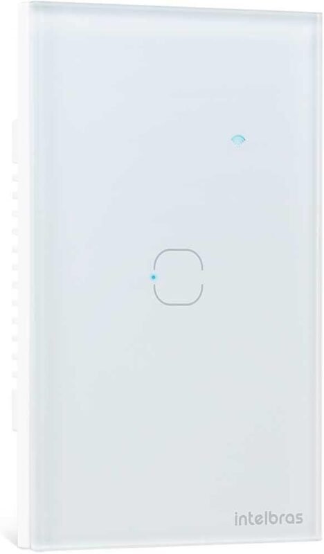 Interruptor Touch Inteligente Compatível com Alexa Com 1 Tecla EWS 1001 Branco Intelbras
