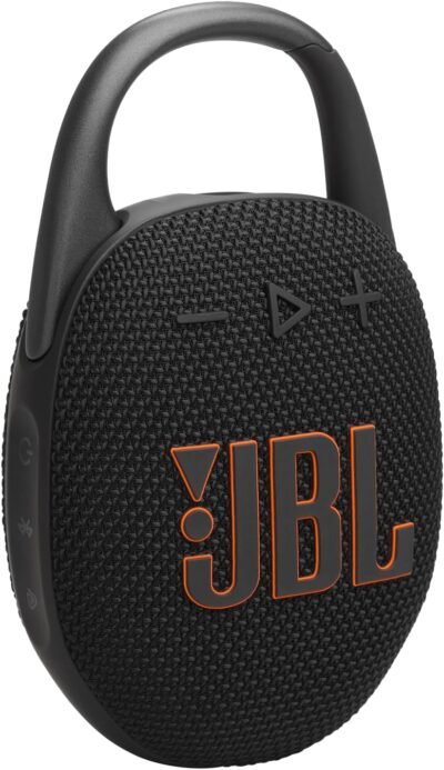 JBL Clip 5, altifalante sem fios portátil com Bluetooth, resistente à água e ao pó IP67, até 12 h de reprodução e muito mais, com Playtime Boost ativado, preto