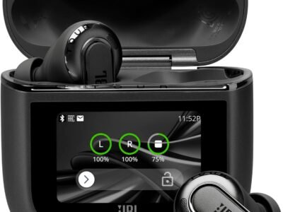 JBL Tour Pro 3 - Fones de ouvido com cancelamento de ruído sem fio verdadeiro com estojo de carregamento inteligente, lendário som profissional com driver duplo híbrido, som espacial 360 com