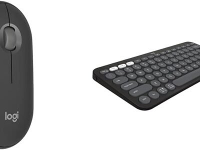 Kit Mouse Sem Fio Logitech Pebble 2 M350s Grafite + Teclado Sem fio Logitech Pebble Keys 2 K380s Grafite