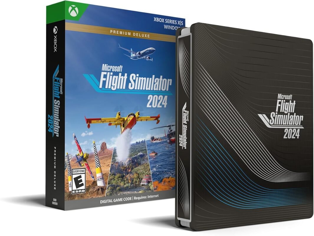Microsoft Flight Simulator 2024 – Premium Deluxe SteelBook® Edition – Play on Xbox Series X|S and Windows PC [Digital Code]