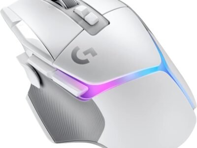 Mouse Gamer Sem Fio Logitech G502 X PLUS LIGHTSPEED com RGB LIGHTSYNC, Switches LIGHTFORCE, Sensor HERO 25K, 13 Botões Programáveis, Compatível com PC/ macOS/ Windows - Branco