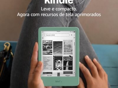 Novo Kindle (16 GB - modelo 2024) - Leve e compacto, com tela antirreflexo, trocas de página mais rápidas, luz frontal ajustável e bateria de longa duração - Cor Verde