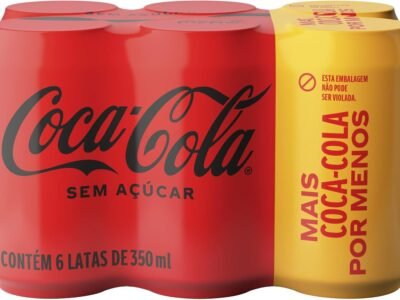 Pack de Coca-Cola sem Açúcar 350Ml 6 unidades