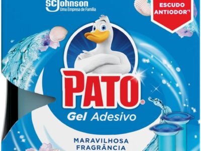 Pato Desodorizador Gel Adesivo 2 Refis Marine, Limpeza Banheiro, Vaso Sanitário Limpo e Perfumado, 12 Discos