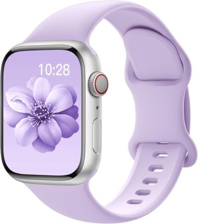 Pulseiras esportivas de silicone compatível com Apple Watch séries 9, 8, 7, 6, 5, 4, 3, 2 e 1 de 40 mm, 38 mm, 41 mm, 44 mm, 45 mm, 42 mm e 49 mm