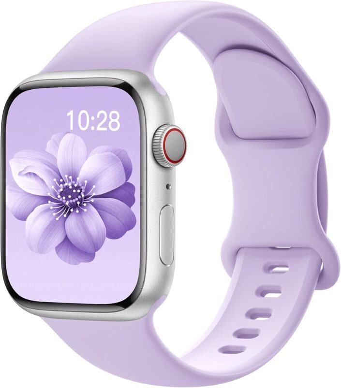 Pulseiras esportivas de silicone compatível com Apple Watch séries 9, 8, 7, 6, 5, 4, 3, 2 e 1 de 40 mm, 38 mm, 41 mm, 44 mm, 45 mm, 42 mm e 49 mm