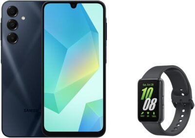 Samsung Combo Celular A16 5G 256GB - Azul Escuro + Galaxy Fit3 - Grafite