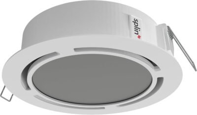 Splin Suporte Stand De Teto de Embutir para Amazon Alexa Speaker Echo POP - Acabamento em Acrílico - Modelo Clássico - Circular (branco) - Não tampa microfone
