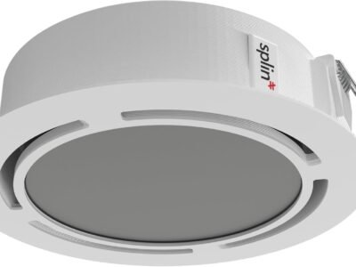 Splin Suporte Stand De Teto de Embutir para Amazon Alexa Speaker Echo POP - Acabamento em Acrílico - Modelo Clássico - Circular (branco) - Não tampa microfone