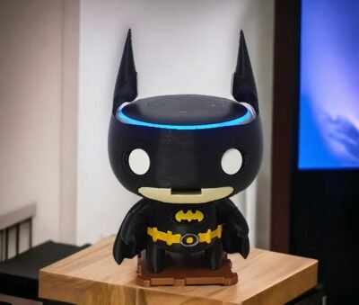 Suporte Alexa Echo Dot 3 Batman Homem Morcego - Presente, decoração criativa, música, som, stand de mesa Amazon