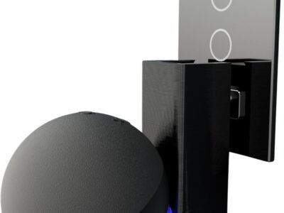 Suporte Tomada Parede Amazon Alexa Echo Dot 4ª E 5ª Geracao Preto
