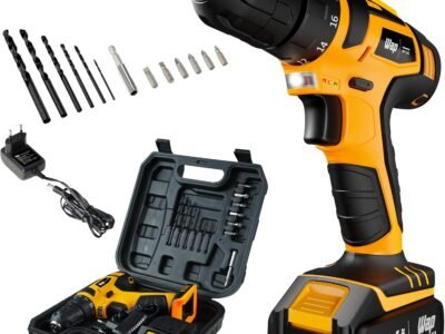 WAP Parafusadeira e Furadeira à Bateria 12V BPF-12K3, Kit de 13 Acessórios e Maleta, Empunhadura Emborrachada, Bivolt