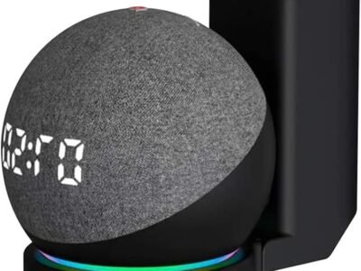 WB Suporte de tomada para Smart Speaker Alexa Echo Dot Amazon 5 e 4 Geração Preto