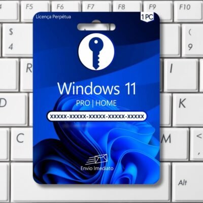 Windows 11 Pro 32/64 bits - Produto Vitalício 1PC / KEY e-Card Receba Rápido