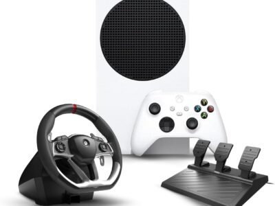 Xbox Series S + Volante Racing Wheel Overdrive Hori Profissional para Jogos - Console Next-Gen com Alta Performance e Experiência de Corrida Realista